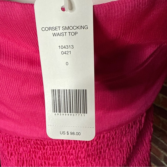 bebe Barbie Fuchsia Smocked Blouse - Picture 4 of 6